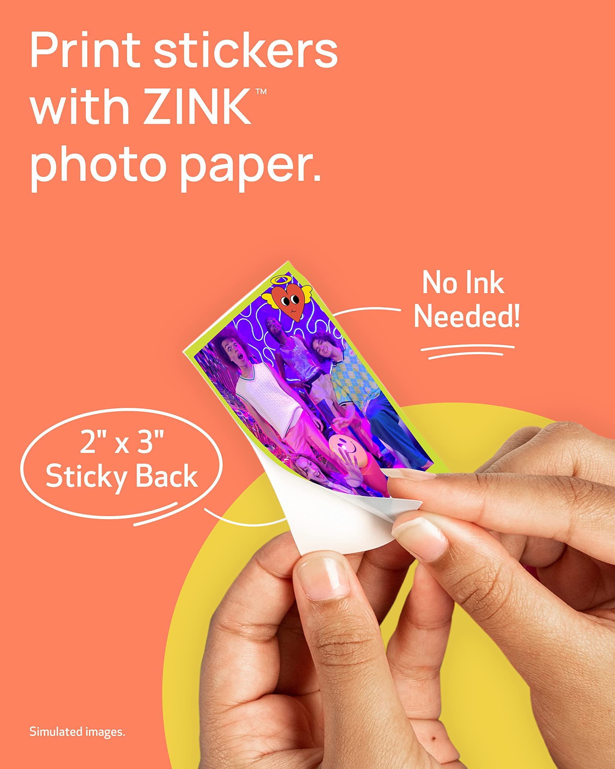 Canon Ivy 2 Mini Photo Printer, Print from Compatible iOS &amp; Android Devices, Sticky-Back Prints, Pure White