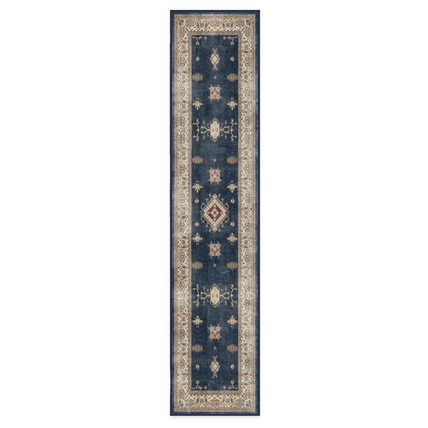 RUGGABLE – Verena Dark Wood – Machine Washable Runner Rug – Pet &amp; Child Friendly – Stain &amp; Water Resistant – Non-Slip – 2.5&