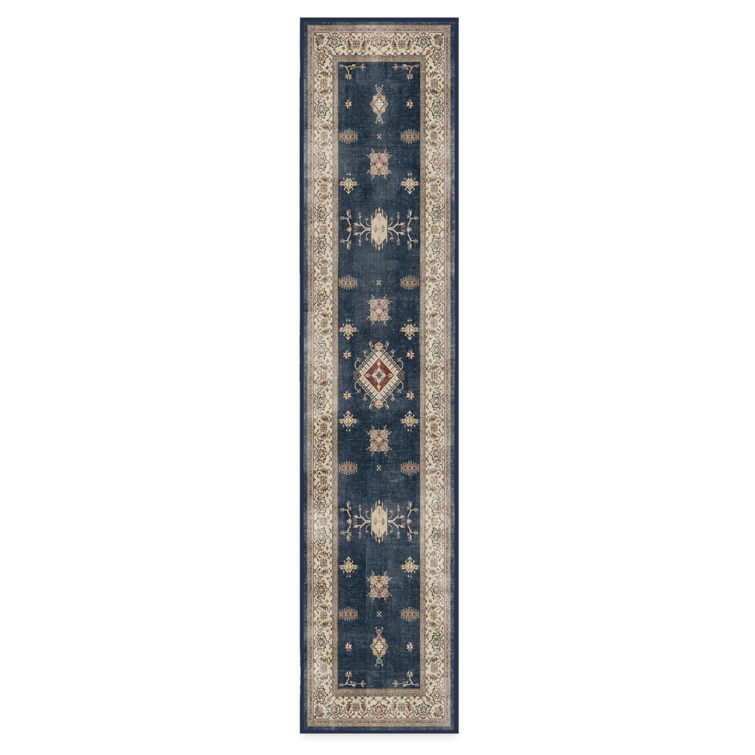 RUGGABLE – Verena Dark Wood – Machine Washable Runner Rug – Pet &amp; Child Friendly – Stain &amp; Water Resistant – Non-Slip – 2.5&