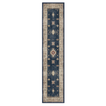 RUGGABLE – Verena Dark Wood – Machine Washable Runner Rug – Pet &amp; Child Friendly – Stain &amp; Water Resistant – Non-Slip – 2.5&