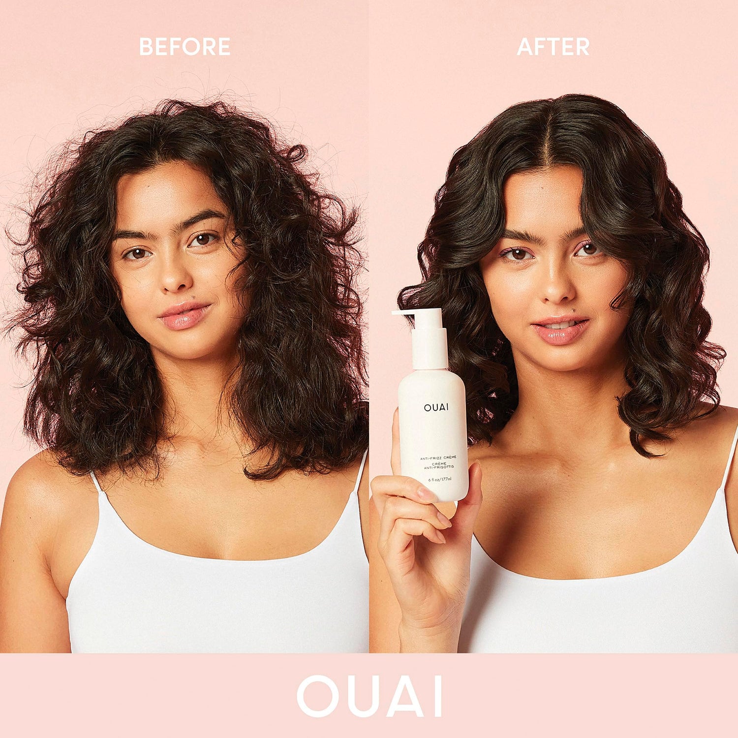 OUAI Anti Frizz Cream - Moisturizing Hair Cream with Frizz Control &amp; Heat Protection - Provides Lasting Hydration with Jackfruit &amp; Beetroot Extract - Paraben, Phthalate &amp; Sulfate Free (6 oz)