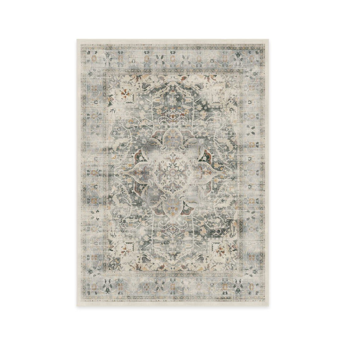 RUGGABLE – Sarrah Blue Quartz – Machine Washable Runner Rug – Pet &amp; Child Friendly – Stain &amp; Water Resistant – Non-Slip – 2.5&