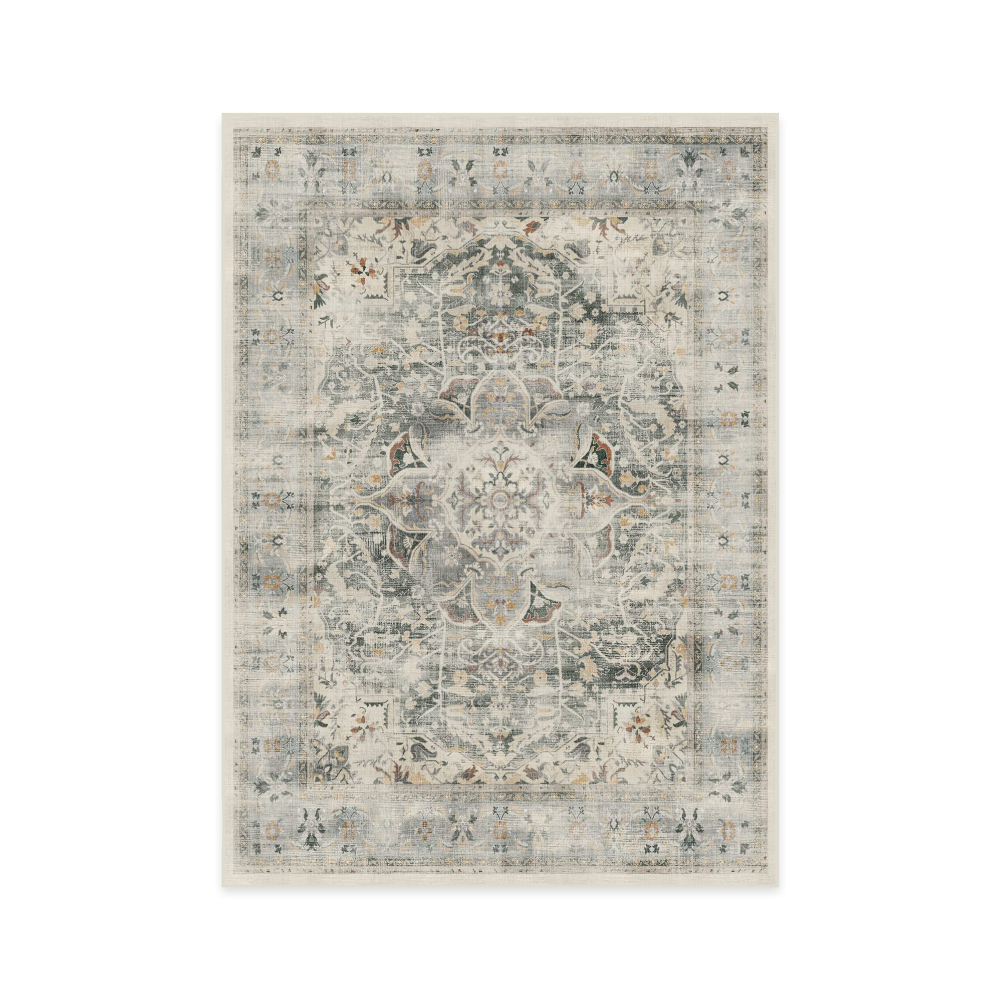 RUGGABLE – Sarrah Blue Quartz – Machine Washable Runner Rug – Pet &amp; Child Friendly – Stain &amp; Water Resistant – Non-Slip – 2.5&