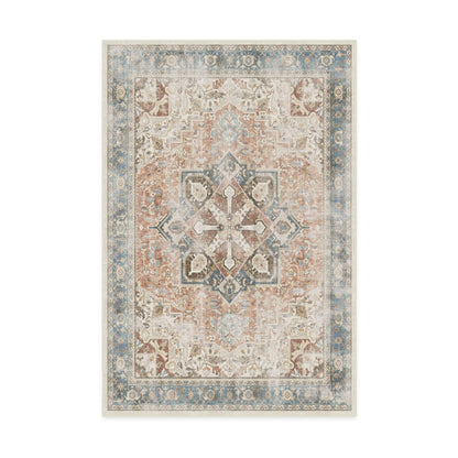 RUGGABLE Kamran Washable Rug - Perfect Vintage Area Rug for Living Room Bedroom Kitchen - Pet &amp; Child Friendly - Stain &amp; Water Resistant - Hazel 5&