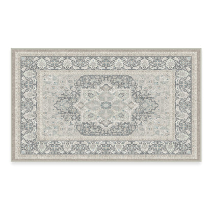 RUGGABLE Hendesi Heriz Washable Rug - Perfect Antique Vintage Area Rug for Living Room Bedroom Kitchen - Pet &amp; Child Friendly - Stain &amp; Water Resistant, Non-Slip - Abalone 2&