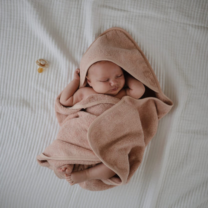 mushie Baby Hooded Towel | Organic Cotton (Moss)