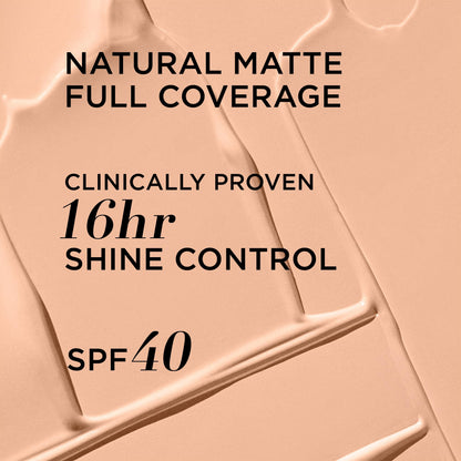 IT Cosmetics CC+ Cream Natural Matte Foundation with SPF 40 - Shine-Reducing &amp; Long-Wear Full Coverage Foundation For Oily Skin - With Hyaluronic Acid - Fragrance Free &amp; Non-Comedogenic - 1.08 fl oz