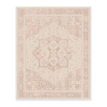 RUGGABLE Kamran Washable Rug - Perfect Vintage Area Rug for Living Room Bedroom Kitchen - Pet &amp; Child Friendly - Stain &amp; Water Resistant - Hazel 5&