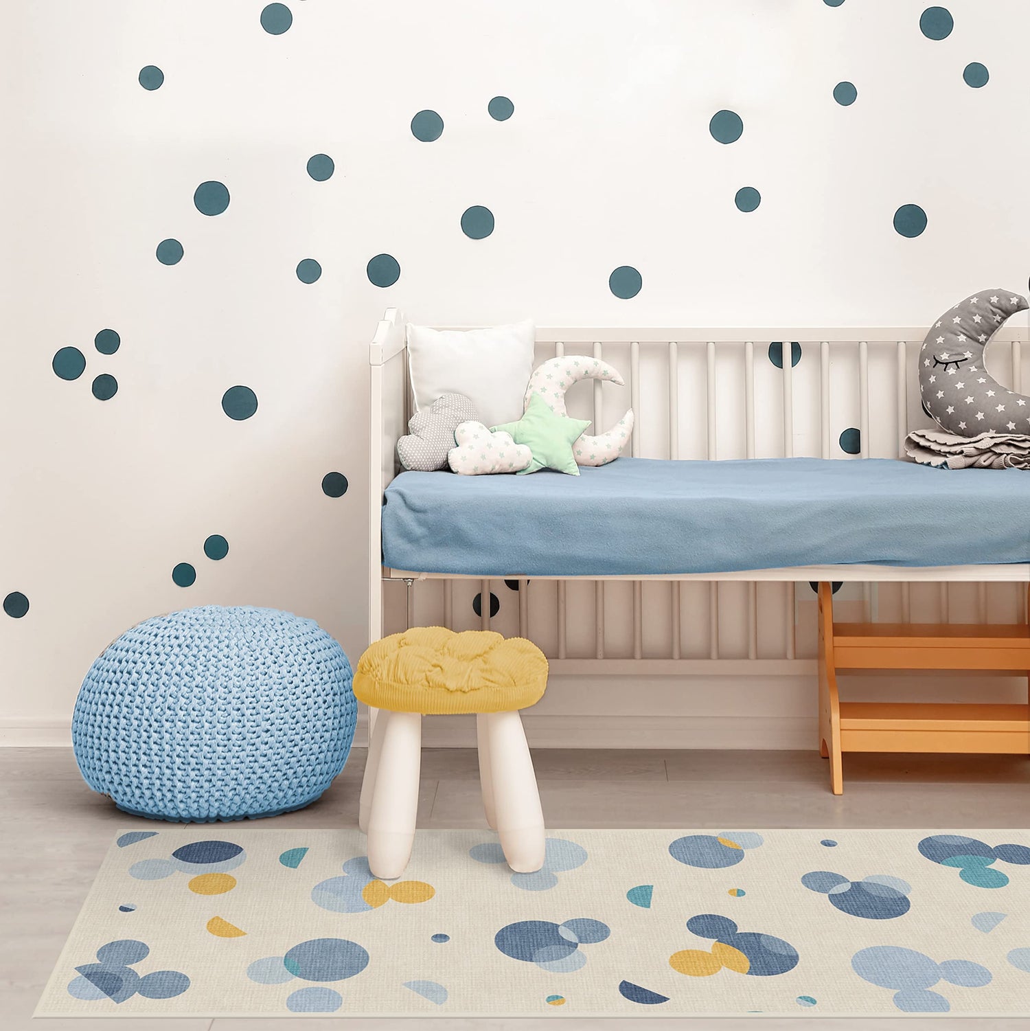 RUGGABLE Disney Classic Minnie Mouse Washable Rug - Perfect Area Rug for Nursery Playroom Kids Room - Pet &amp; Child Friendly - Stain &amp; Water Resistant - Trellis Pink 5&