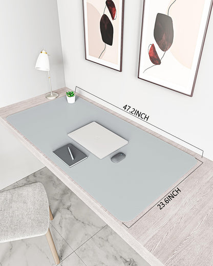 Non-Slip Desk Pad,Mouse Pad,Waterproof PVC Leather Desk Table Protector,Ultra Thin Large Desk Blotter, Easy Clean Laptop Desk Writing Mat for Office Work/Home/Decor(Pink, 23.6&quot; x 13.7&quot;)
