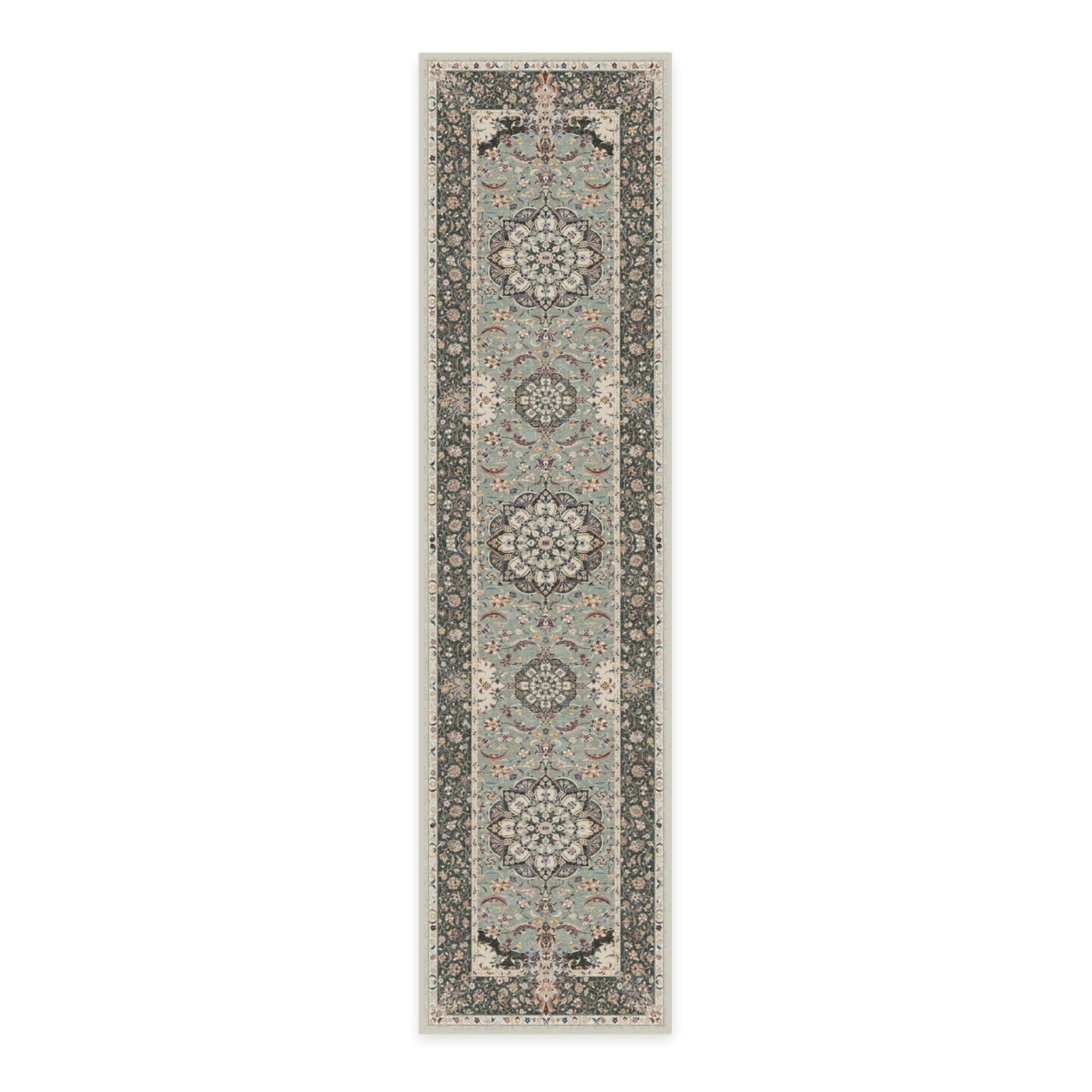 RUGGABLE Sima Washable Rug - Perfect Vintage Area Rug for Living Room Bedroom Kitchen - Pet &amp; Child Friendly - Stain &amp; Water Resistant - Royal Blue 2&