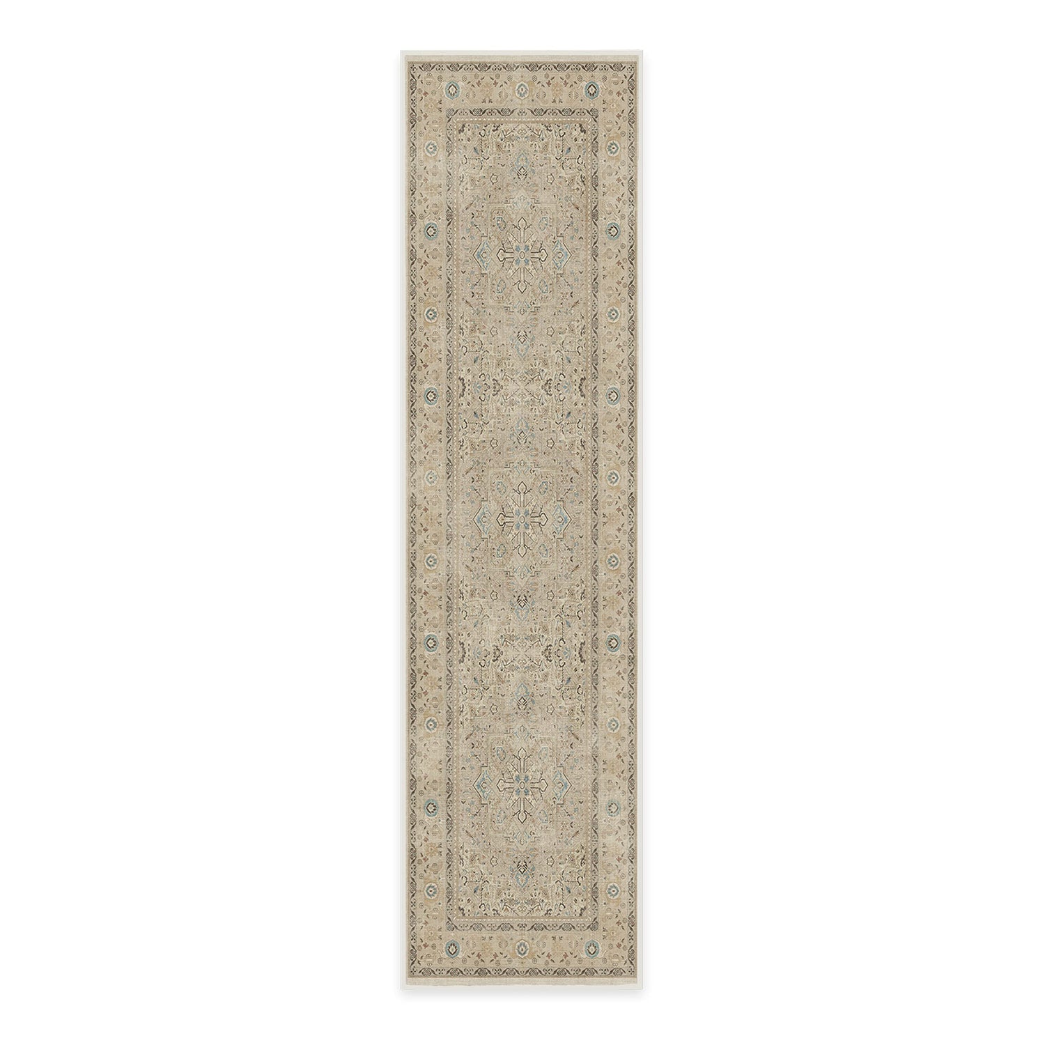 RUGGABLE Kamran Washable Rug - Perfect Vintage Area Rug for Living Room Bedroom Kitchen - Pet &amp; Child Friendly - Stain &amp; Water Resistant - Hazel 5&