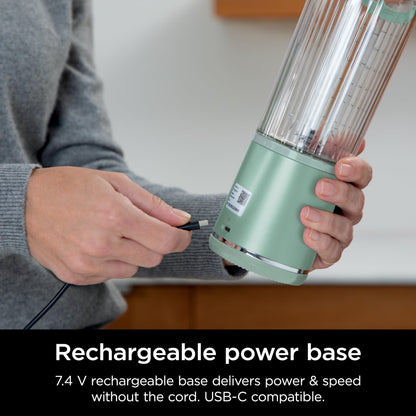 Ninja Blast Portable Blender, Cordless, 18oz. Vessel, Personal Blender For-Shakes and Smoothies, BPA Free, Leakproof-Lid and Sip Spout, USB-C Rechargeable, Dishwasher Safe Parts, Tinted Pink, BC151PK