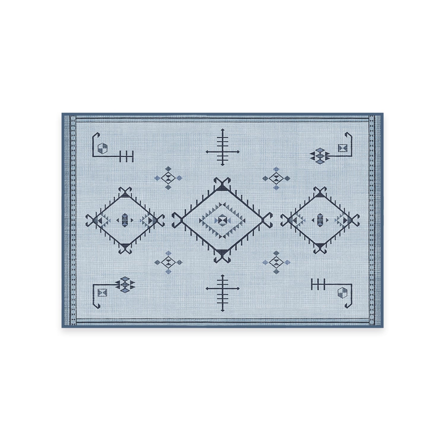 RUGGABLE Damali Runner Rug - Perfect Boho Washable Rug for Entryway Hallway Kitchen - Pet &amp; Child Friendly - Non-Toxic - Stain &amp; Water Resistant - Black &amp; White 2.5&