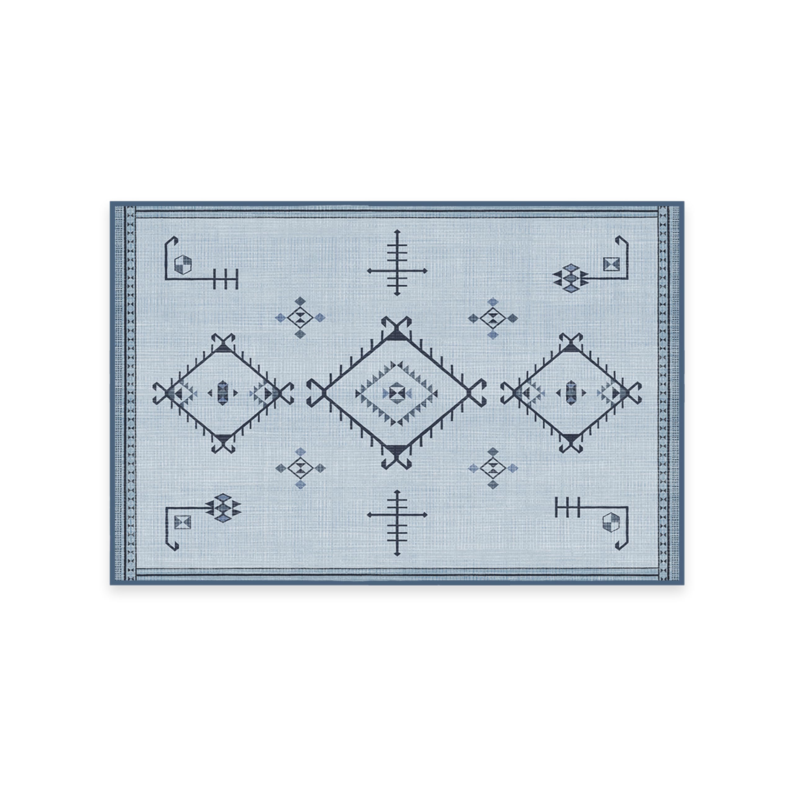 RUGGABLE Damali Runner Rug - Perfect Boho Washable Rug for Entryway Hallway Kitchen - Pet &amp; Child Friendly - Non-Toxic - Stain &amp; Water Resistant - Black &amp; White 2.5&