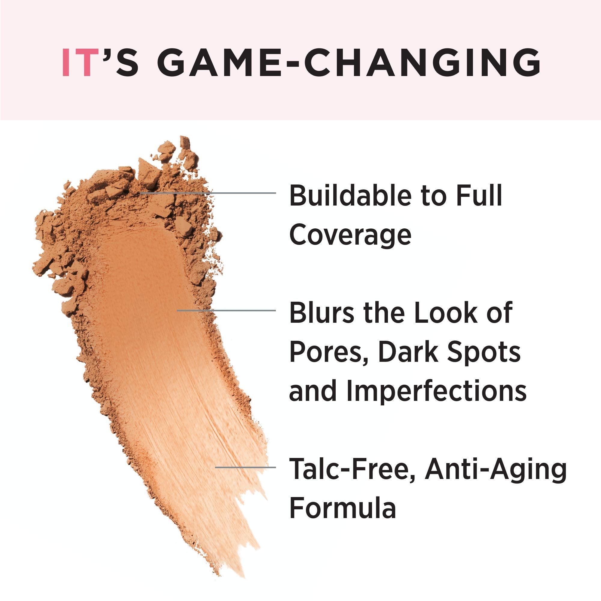 IT Cosmetics CC+ Airbrush Perfecting Powder Foundation - Buildable Full Coverage Of Pores &amp; Dark Spots - Hydrating Face Makeup with Hydrolyzed Collagen &amp; Niacinamide - 0.33 Oz