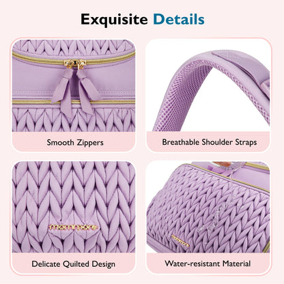 mommore Diaper Bag Small Diaper Backpack Stylish Baby Backpacks Travel Mini Maternity Bags with Insulated Pockets, Changing Pad, Stroller Straps