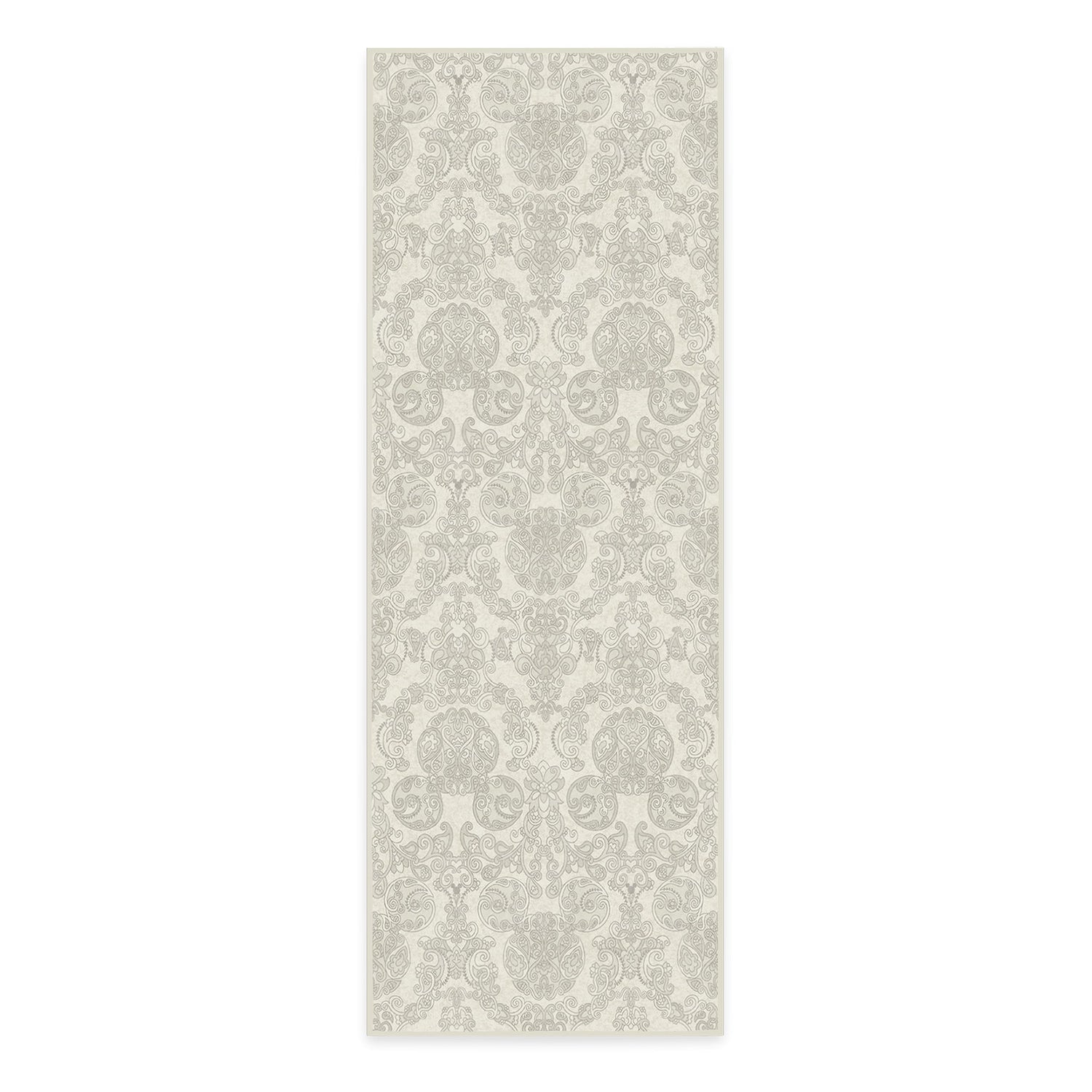 RUGGABLE Disney Traditional Mickey Mouse Washable Rug - Perfect Area Rug for Nursery Playroom Kids Room - Pet &amp; Child Friendly - Stain &amp; Water Resistant - Damask Grey 3&