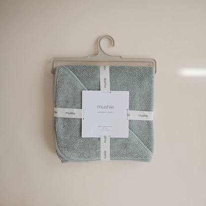 mushie Baby Hooded Towel | Organic Cotton (Moss)
