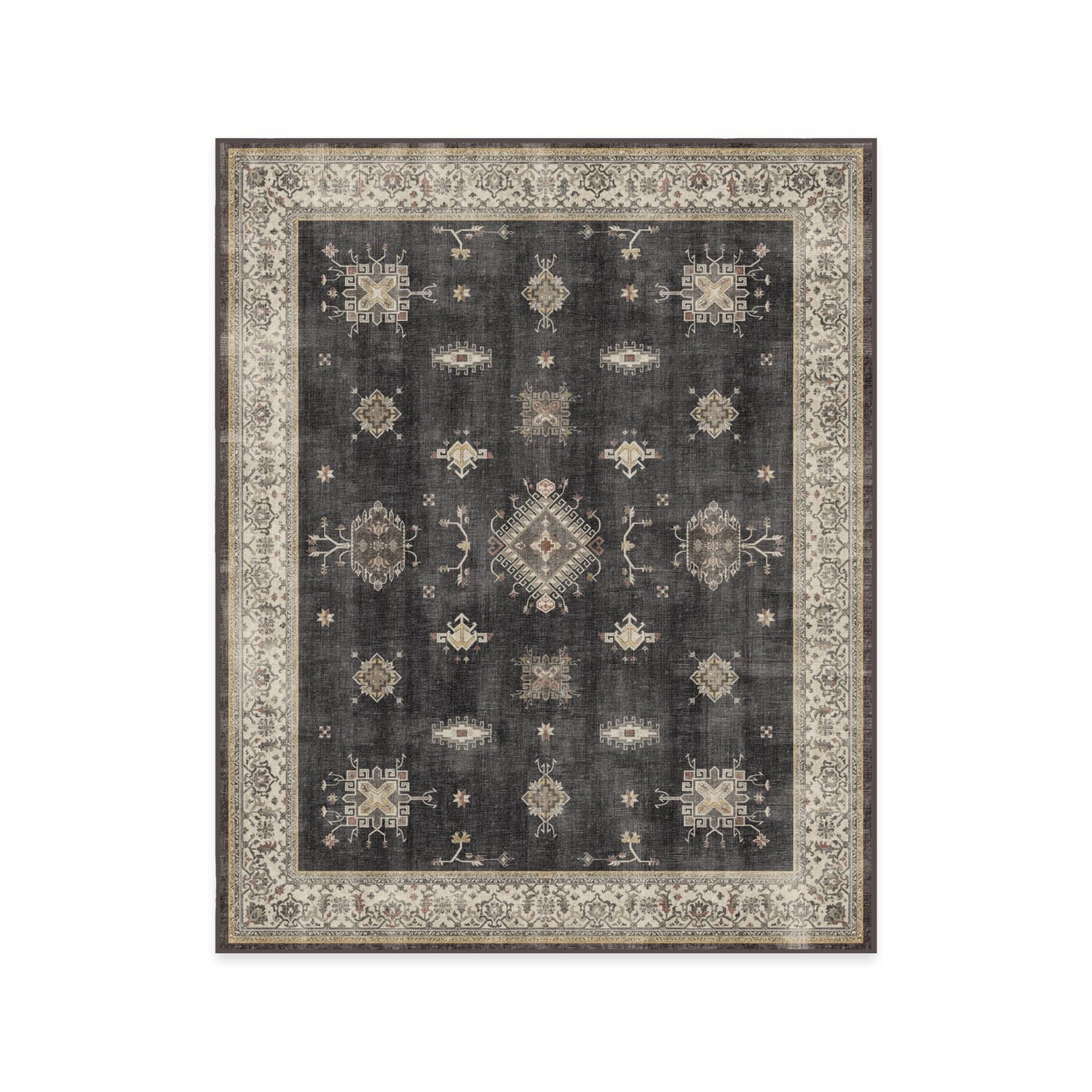 RUGGABLE – Verena Dark Wood – Machine Washable Runner Rug – Pet &amp; Child Friendly – Stain &amp; Water Resistant – Non-Slip – 2.5&