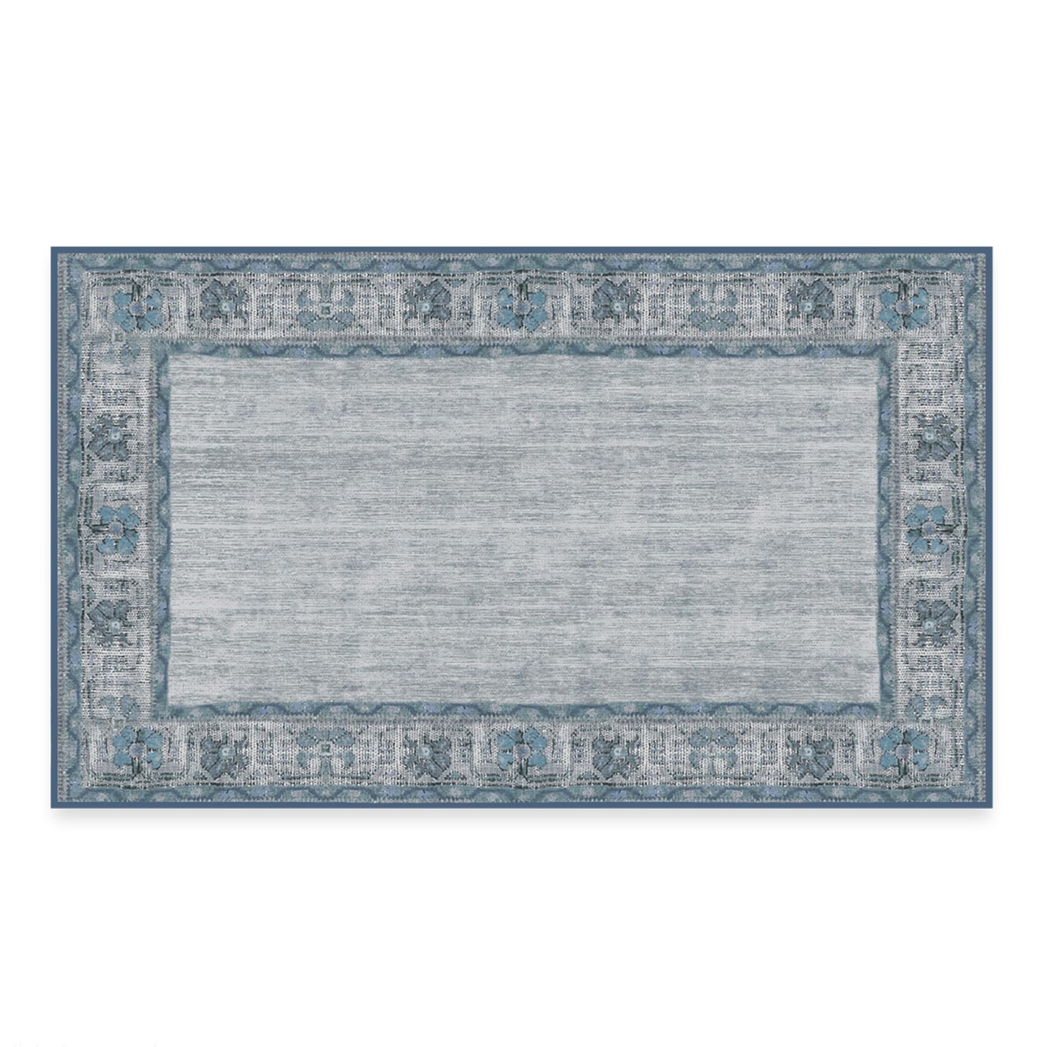 RUGGABLE Zinnia Runner Rug - Perfect Boho Washable Rug for Entryway Hallway Kitchen - Pet &amp; Child Friendly - Stain &amp; Water Resistant - Grey 2.5&