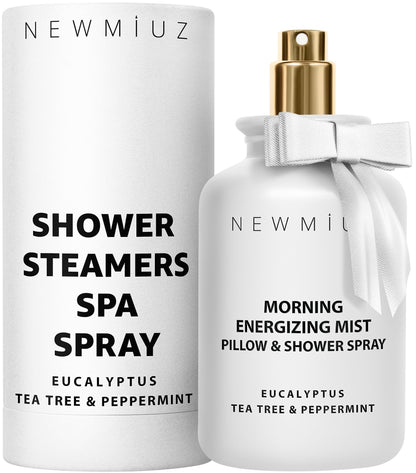 Energizing Shower &amp; Pillow Spray Peppermint Eucalyptus Tea tree Essential Oils Natural Fast Acting Aromatherapy Mist for Relaxation Calming Stress Clear Sinus Cooling Relief Luxury Self care Gift