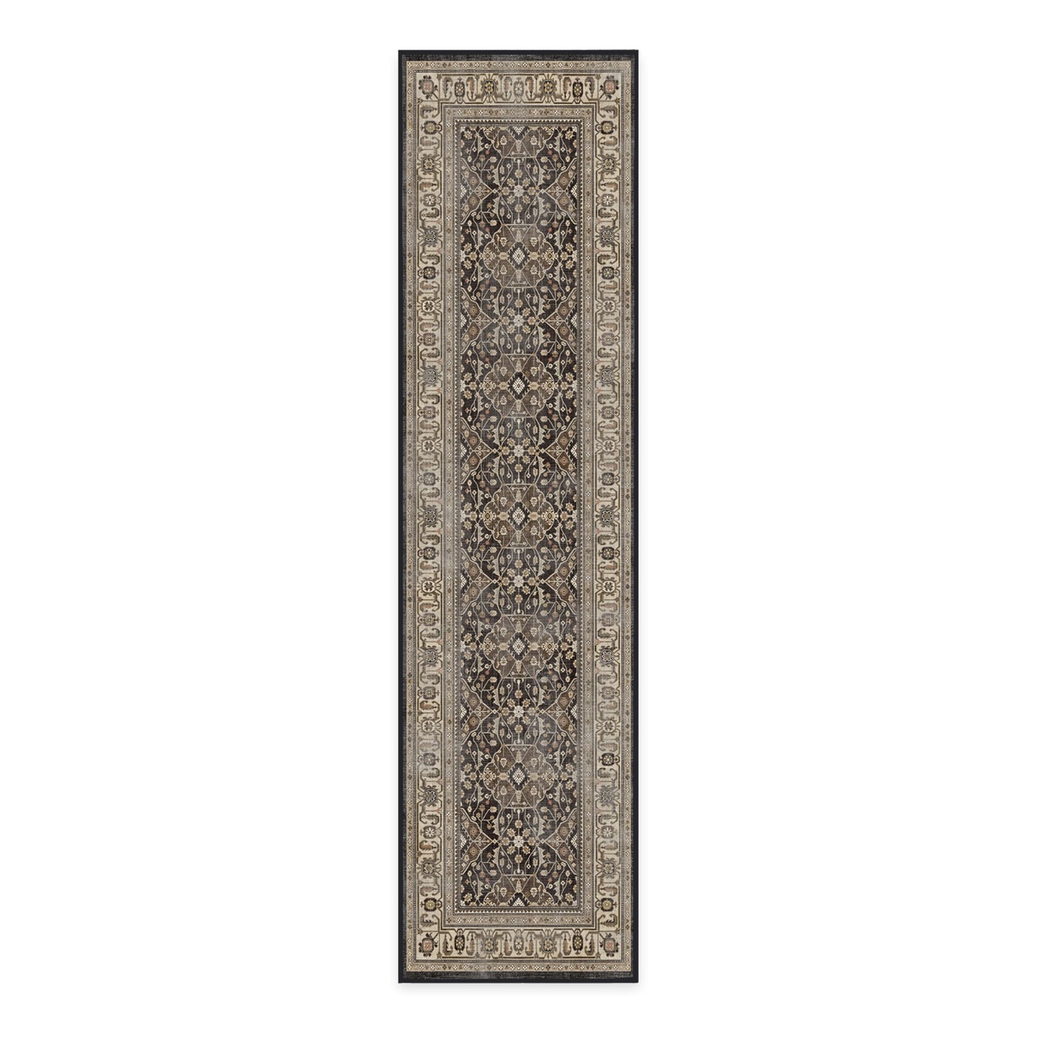 RUGGABLE – Alessia Dark Wood – Machine Washable Area Rug – Pet &amp; Child Friendly – Stain &amp; Water Resistant – Non-Slip – 5&