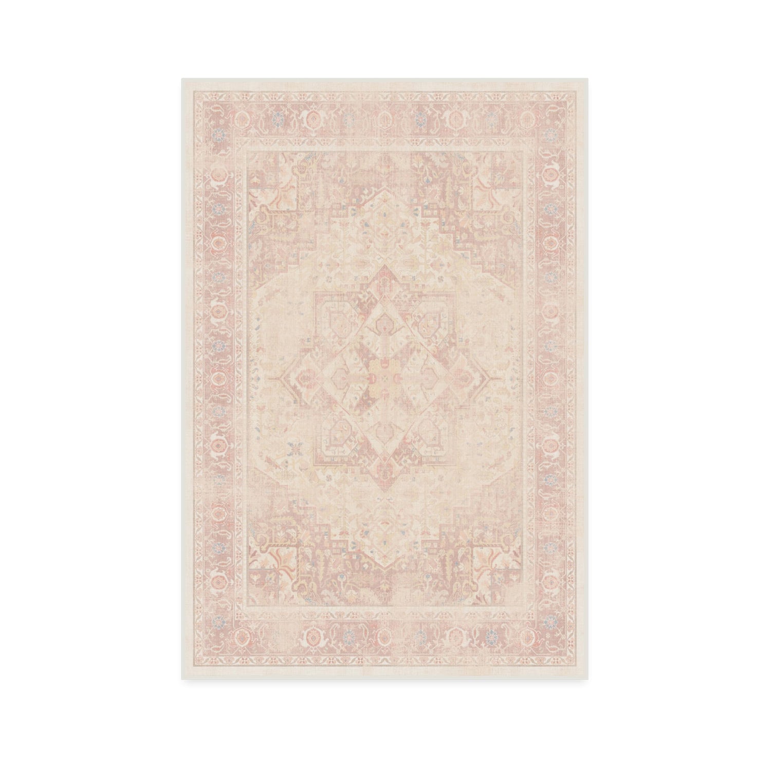 RUGGABLE Kamran Washable Rug - Perfect Vintage Area Rug for Living Room Bedroom Kitchen - Pet &amp; Child Friendly - Stain &amp; Water Resistant - Hazel 5&