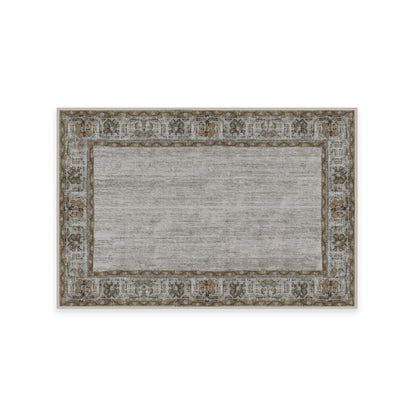 RUGGABLE Zinnia Runner Rug - Perfect Boho Washable Rug for Entryway Hallway Kitchen - Pet &amp; Child Friendly - Stain &amp; Water Resistant - Grey 2.5&