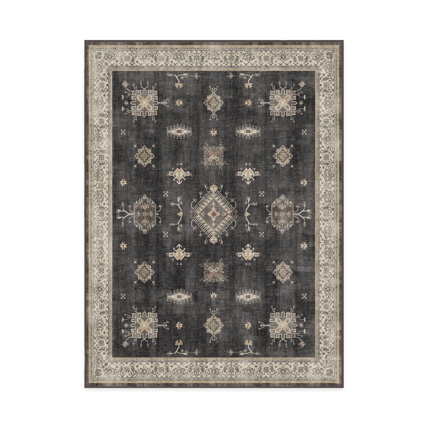 RUGGABLE – Verena Dark Wood – Machine Washable Runner Rug – Pet &amp; Child Friendly – Stain &amp; Water Resistant – Non-Slip – 2.5&