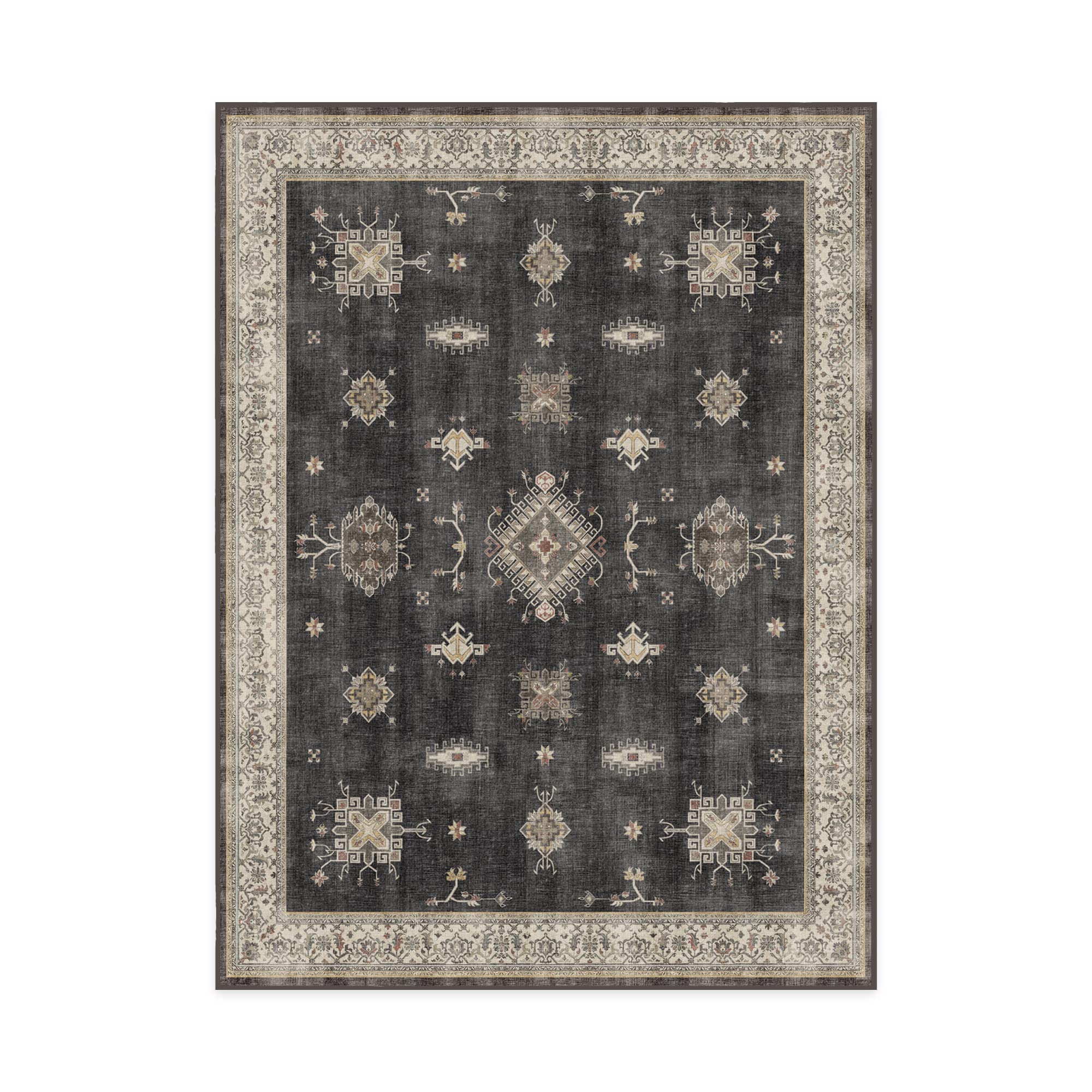 RUGGABLE – Verena Dark Wood – Machine Washable Runner Rug – Pet &amp; Child Friendly – Stain &amp; Water Resistant – Non-Slip – 2.5&
