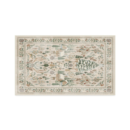 RUGGABLE Winter Plaid Washable Rug - Perfect Holiday Area Rug for Living Room Bedroom Kitchen - Pet &amp; Child Friendly - Stain &amp; Water Resistant - Dress Stewart Tartan Plaid 3&