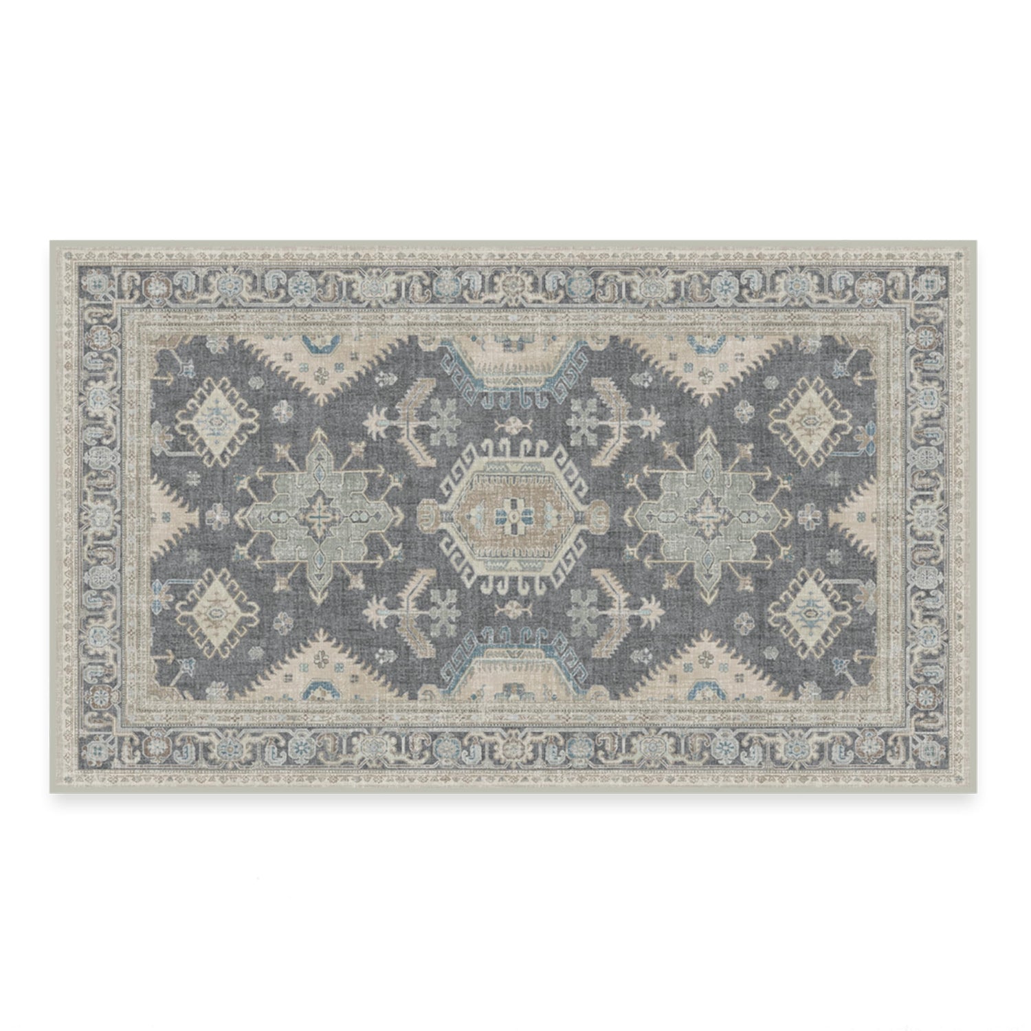 RUGGABLE – Cambria Ruby – Machine Washable Runner Rug – Pet &amp; Child Friendly – Stain &amp; Water Resistant – Non-Slip – 2.5&