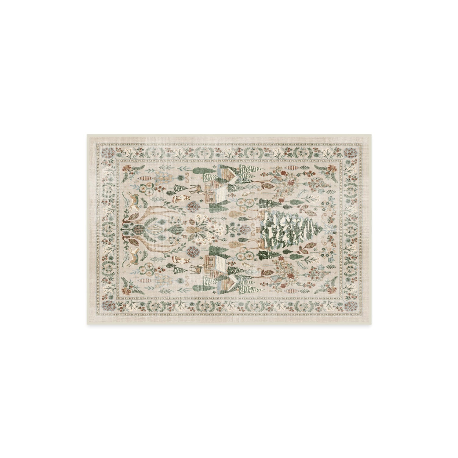 RUGGABLE Winter Plaid Washable Rug - Perfect Holiday Area Rug for Living Room Bedroom Kitchen - Pet &amp; Child Friendly - Stain &amp; Water Resistant - Dress Stewart Tartan Plaid 3&