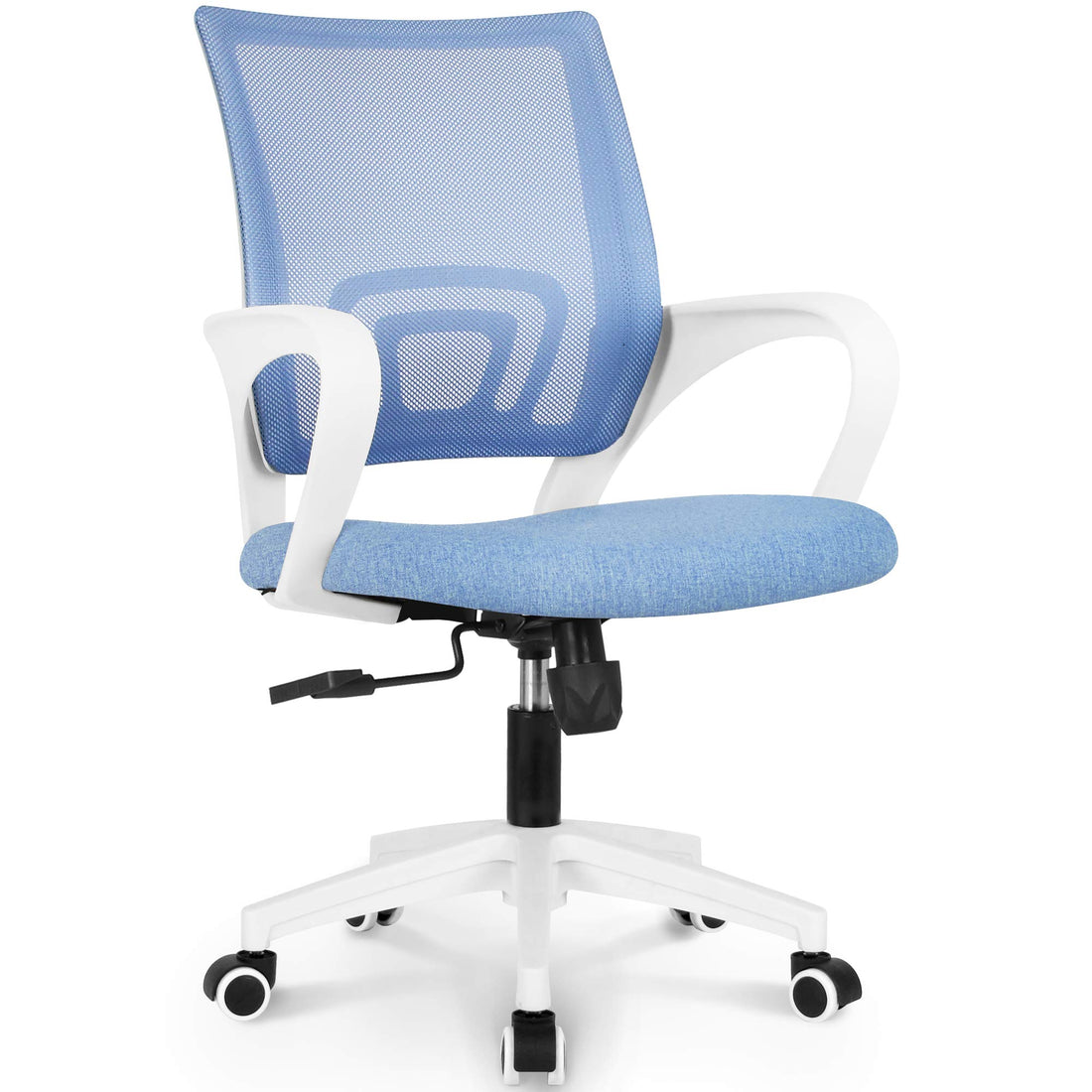 NEO CHAIR Office Chair Computer Desk Chair Gaming Ergonomic Mid Back Cushion Lumbar Support with Comfy Mesh Adjustable Swivel Rolling Home (Beige)