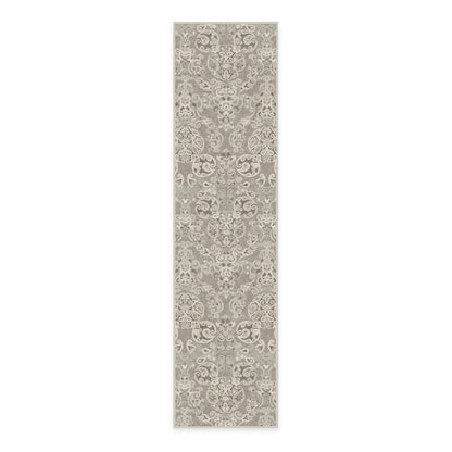 RUGGABLE Disney Traditional Mickey Mouse Washable Rug - Perfect Area Rug for Nursery Playroom Kids Room - Pet &amp; Child Friendly - Stain &amp; Water Resistant - Damask Grey 3&