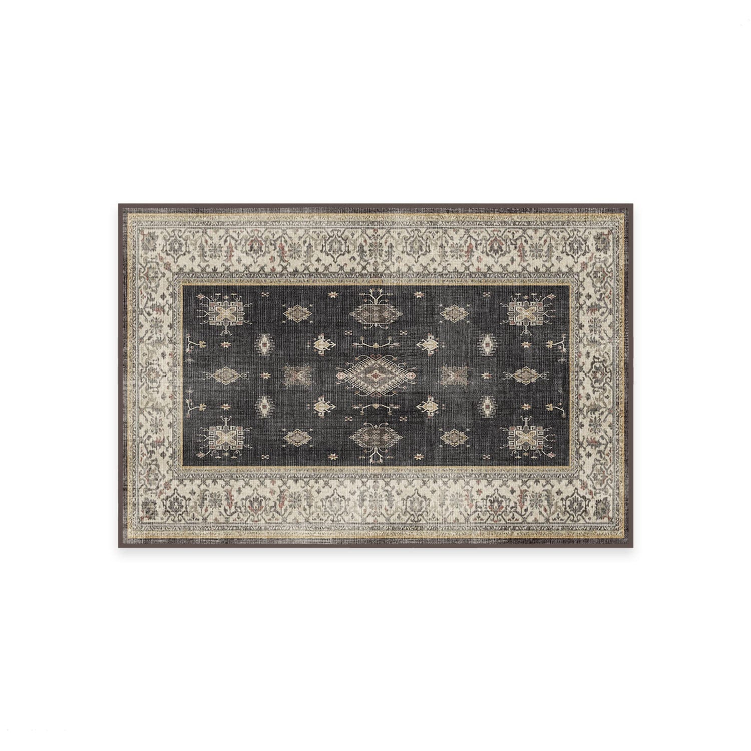 RUGGABLE – Verena Dark Wood – Machine Washable Runner Rug – Pet &amp; Child Friendly – Stain &amp; Water Resistant – Non-Slip – 2.5&