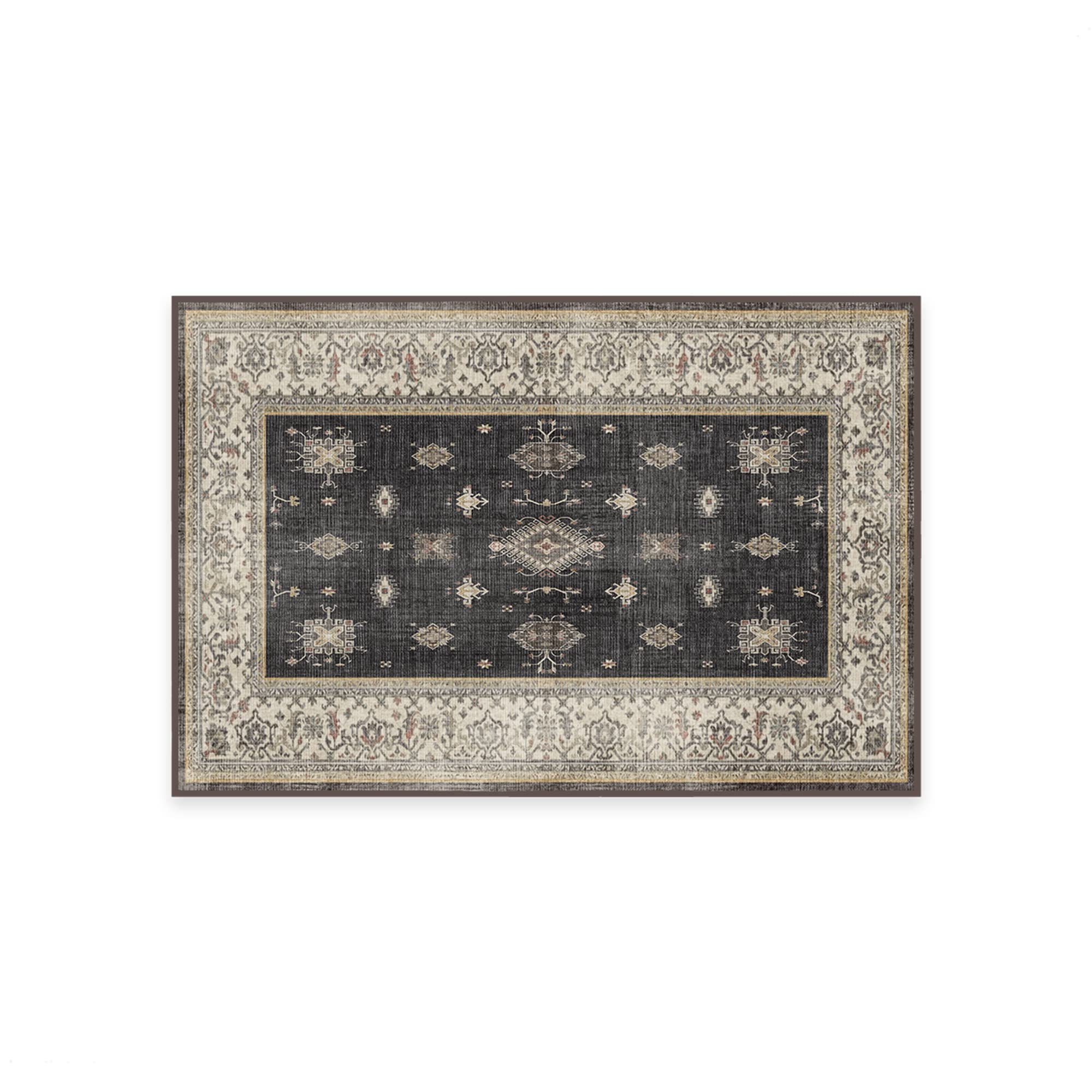 RUGGABLE – Verena Dark Wood – Machine Washable Runner Rug – Pet &amp; Child Friendly – Stain &amp; Water Resistant – Non-Slip – 2.5&