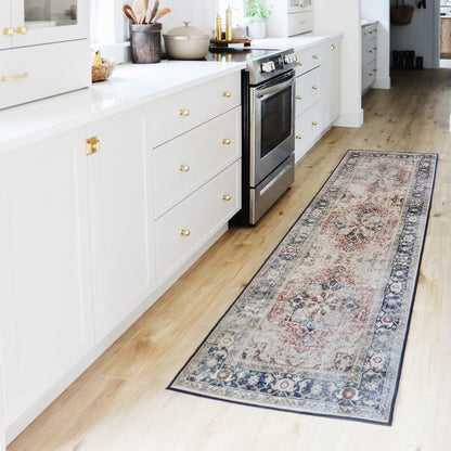 RUGGABLE Kamran Washable Rug - Perfect Vintage Area Rug for Living Room Bedroom Kitchen - Pet &amp; Child Friendly - Stain &amp; Water Resistant - Hazel 5&
