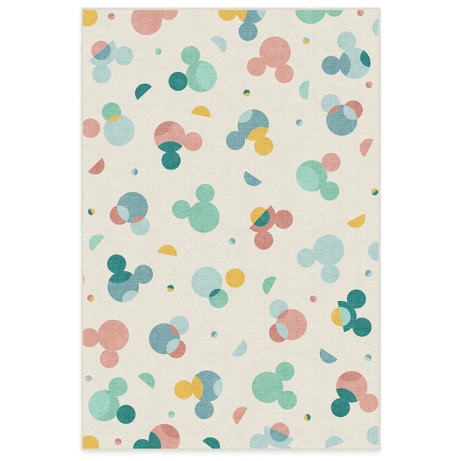RUGGABLE Disney Classic Minnie Mouse Washable Rug - Perfect Area Rug for Nursery Playroom Kids Room - Pet &amp; Child Friendly - Stain &amp; Water Resistant - Trellis Pink 5&
