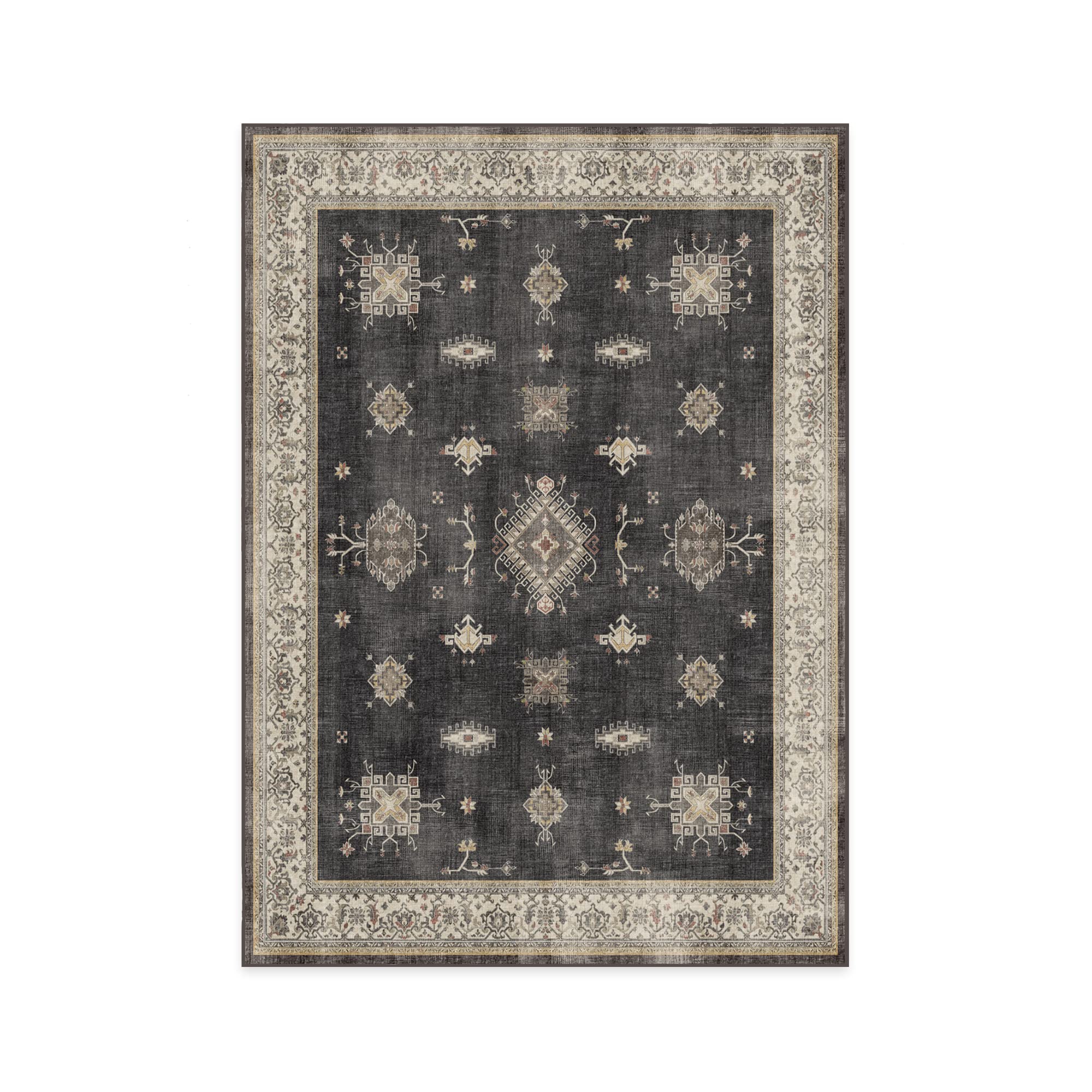 RUGGABLE – Verena Dark Wood – Machine Washable Runner Rug – Pet &amp; Child Friendly – Stain &amp; Water Resistant – Non-Slip – 2.5&