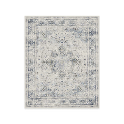 RUGGABLE – Sarrah Blue Quartz – Machine Washable Runner Rug – Pet &amp; Child Friendly – Stain &amp; Water Resistant – Non-Slip – 2.5&