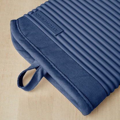 KitchenAid Ribbed Soft Silicone Oven Mitt Set, 7&quot;x13&quot;, Milkshake 2 Count