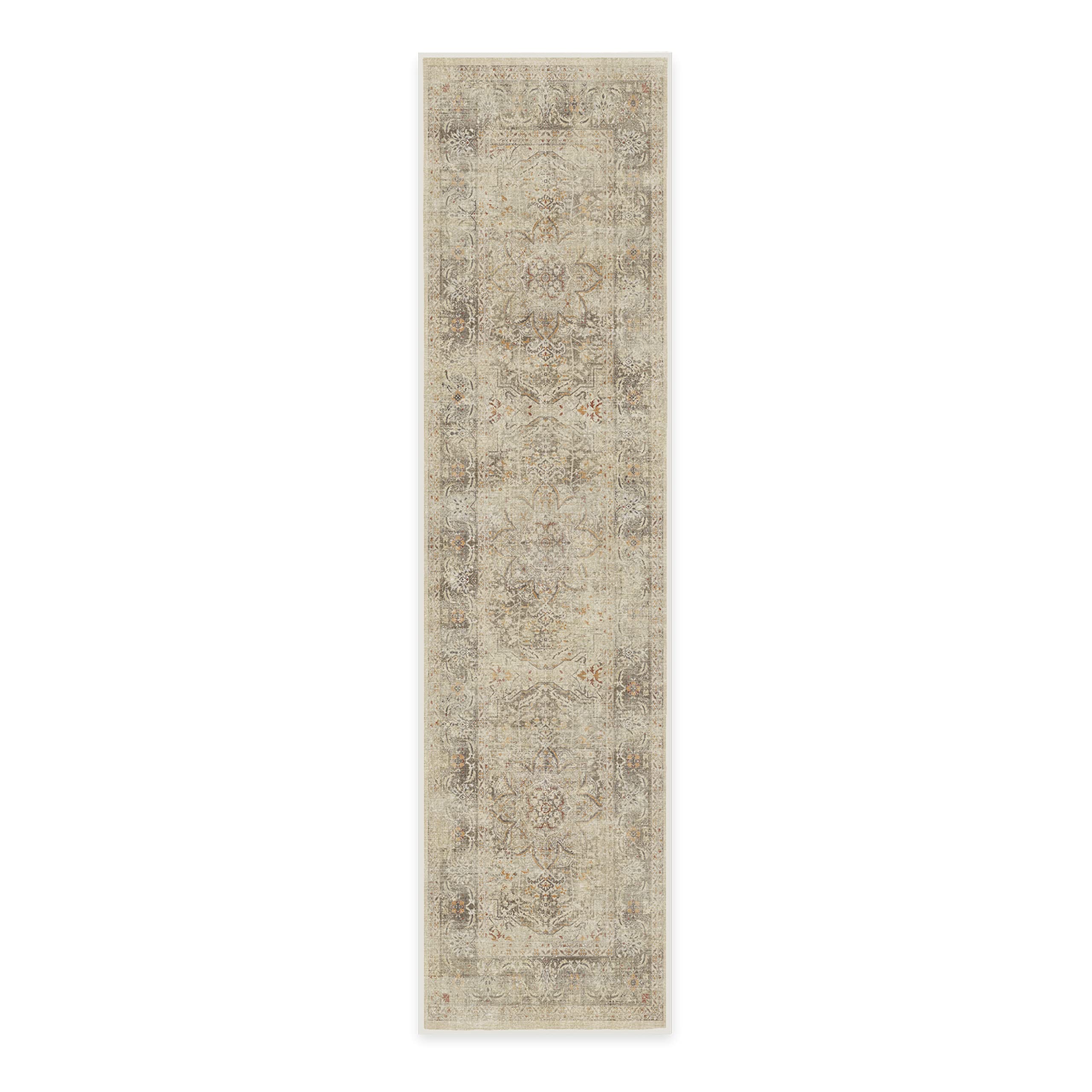 RUGGABLE – Sarrah Blue Quartz – Machine Washable Runner Rug – Pet &amp; Child Friendly – Stain &amp; Water Resistant – Non-Slip – 2.5&
