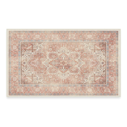 RUGGABLE Kamran Washable Rug - Perfect Vintage Area Rug for Living Room Bedroom Kitchen - Pet &amp; Child Friendly - Stain &amp; Water Resistant - Hazel 5&