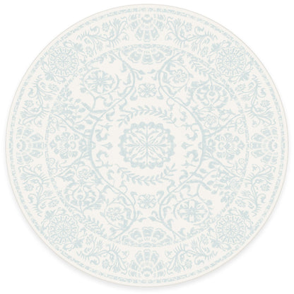 RUGGABLE Washable 2x3 Area Rug, Delphina Delft Blue, Premium Vintage Rugs for Living Room, Bedroom, Kitchen, Office, Classroom with Gripper Non Slip Pad