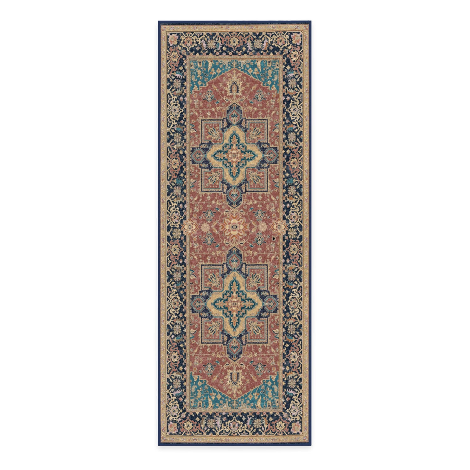 RUGGABLE Maral Heriz Washable Rug - Perfect Vintage Area Rug for Living Room Bedroom Kitchen - Pet &amp; Child Friendly - Stain &amp; Water Resistant - Creme 3&