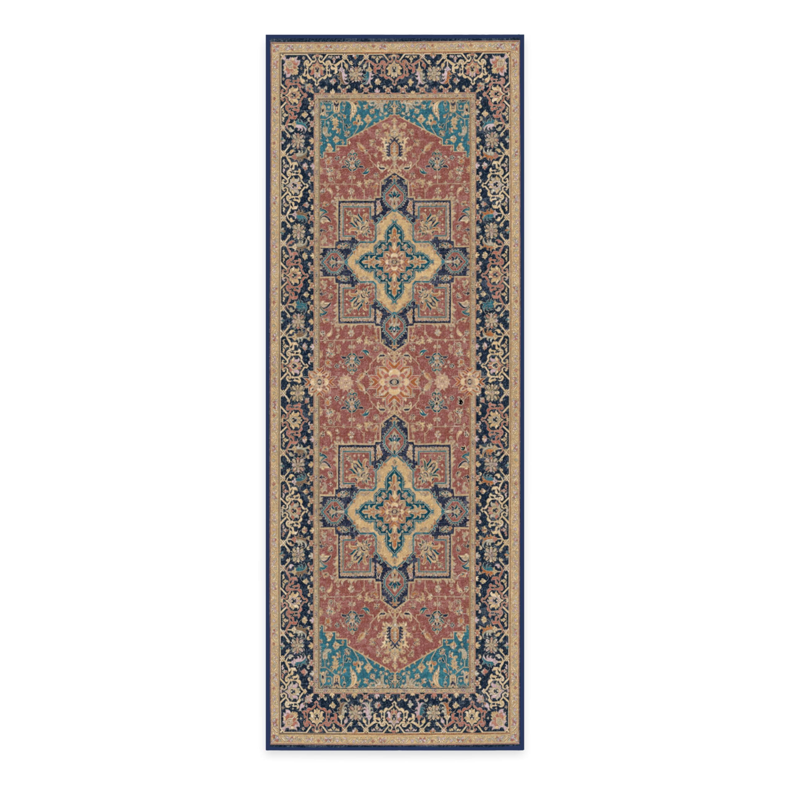 RUGGABLE Maral Heriz Washable Rug - Perfect Vintage Area Rug for Living Room Bedroom Kitchen - Pet &amp; Child Friendly - Stain &amp; Water Resistant - Creme 3&