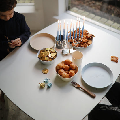 mushie Flatware Fork and Spoon Set for Kids | Made in Denmark (Sage)