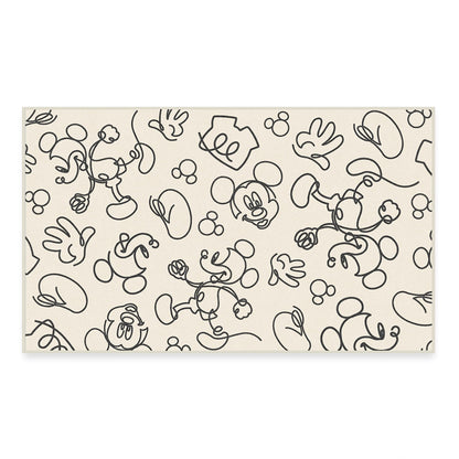 RUGGABLE Disney Classic Minnie Mouse Washable Rug - Perfect Area Rug for Nursery Playroom Kids Room - Pet &amp; Child Friendly - Stain &amp; Water Resistant - Trellis Pink 5&